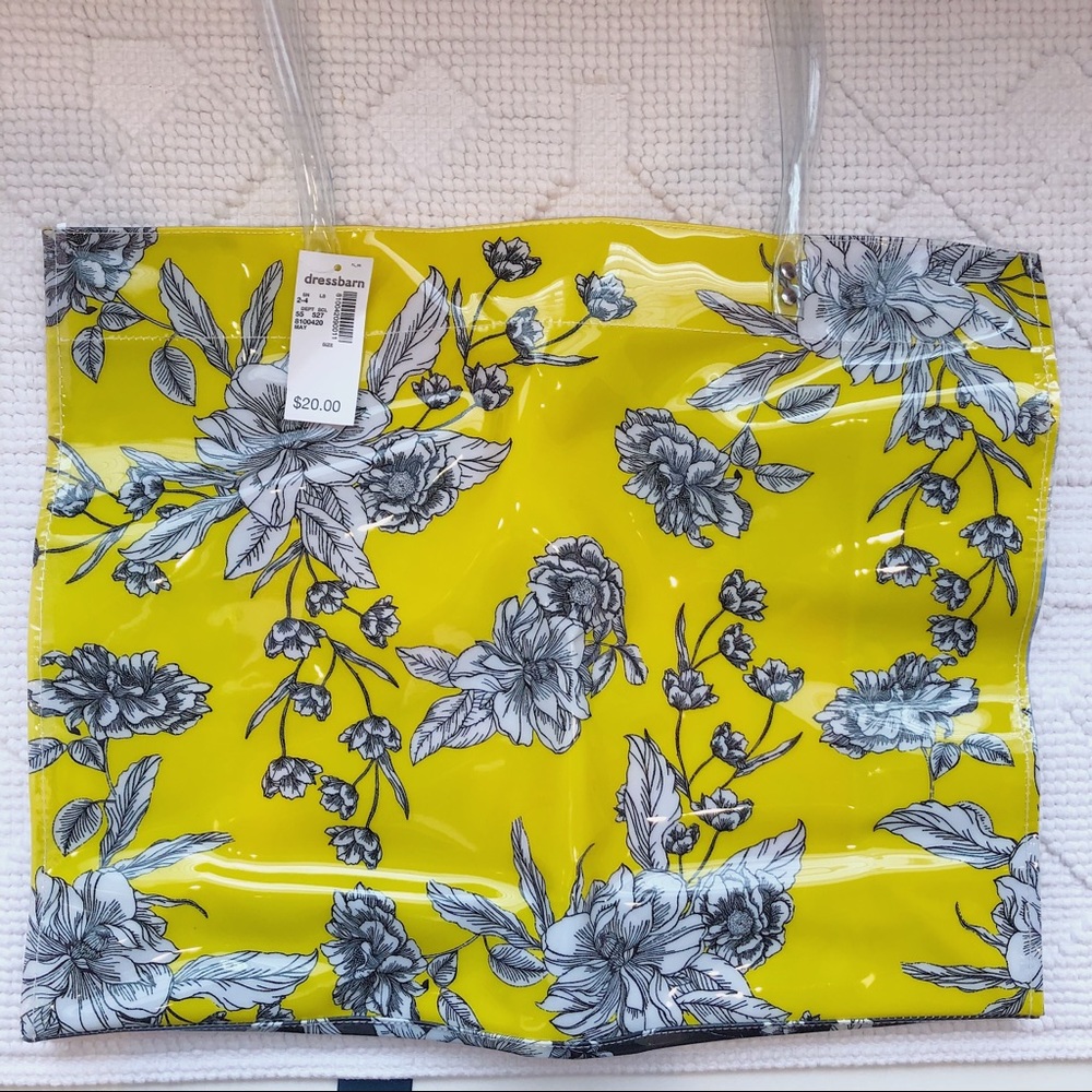 🆕 Dress Barn Multi Colored Flower Print Tote Bag